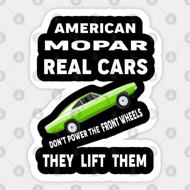 American Mopar Real Cars Sticker by MoparArtist 